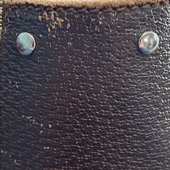 Gucci GG Canvas Tote Bag Brown Beige Leather Handles Classic Authentic - Picture 9 of 12